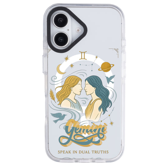 iPhone 16 Plus İkizler Burcu Way of Aries Telefon Kılıfı - Beyaz