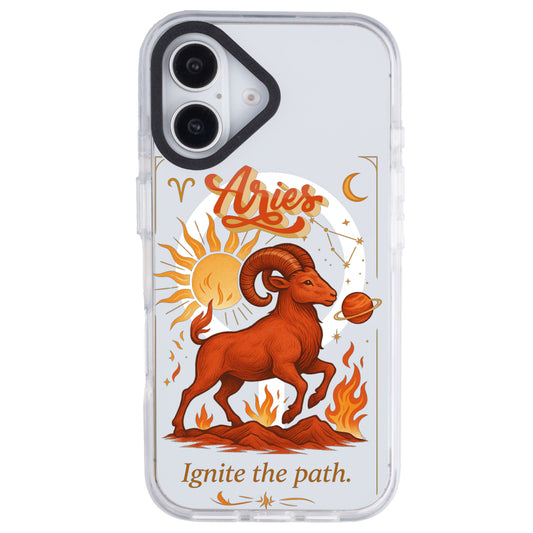 iPhone 16 Plus Koç Burcu Way of Aries Telefon Kılıfı - Beyaz