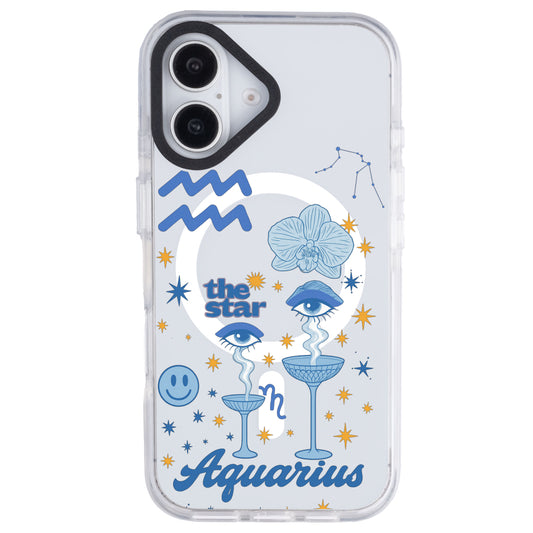 iPhone 16 Plus Kova Burcu The Emperor Telefon Kılıfı - Beyaz