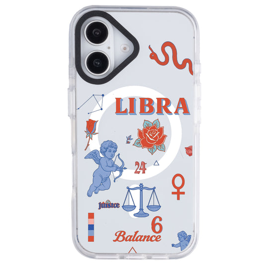 iPhone 16 Plus Terazi Burcu The Emperor Telefon Kılıfı - Beyaz