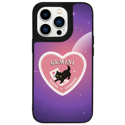 iPhone 16 Pro İkizler Burcu Heart In Stars Telefon Kılıfı - Popsoketsiz