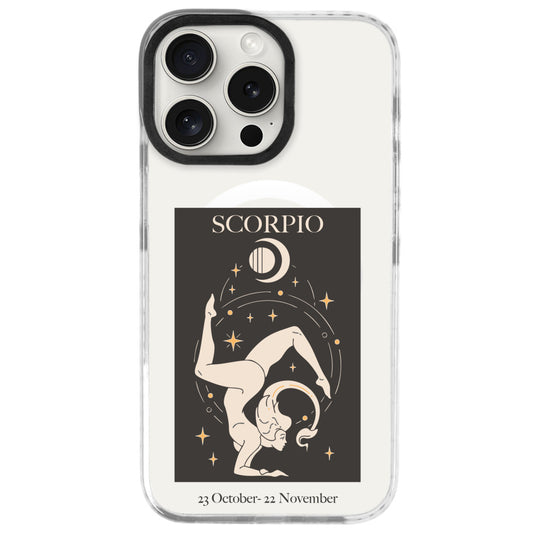 iPhone 16 Pro Akrep Burcu History of Zodiac Telefon Kılıfı - Beyaz