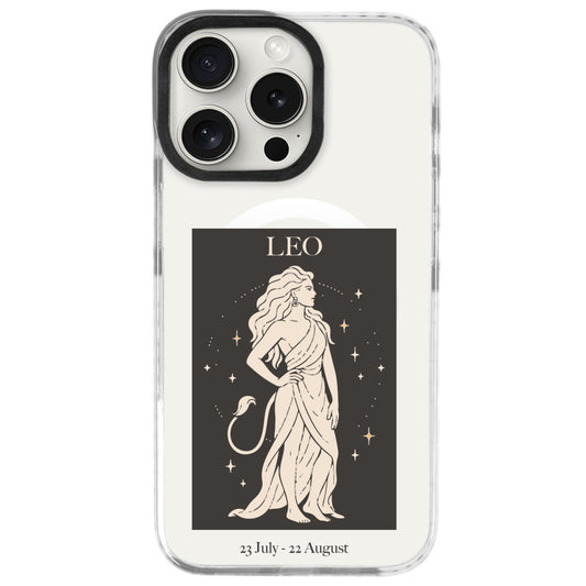 iPhone 16 Pro Aslan Burcu History of Zodiac Telefon Kılıfı - Beyaz