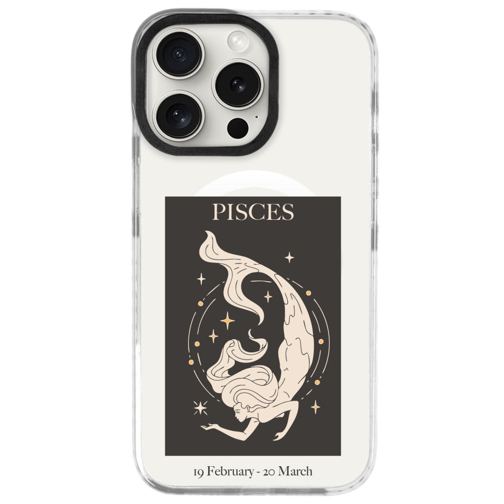 iPhone 16 Pro Balık Burcu History of Zodiac Telefon Kılıfı - Beyaz