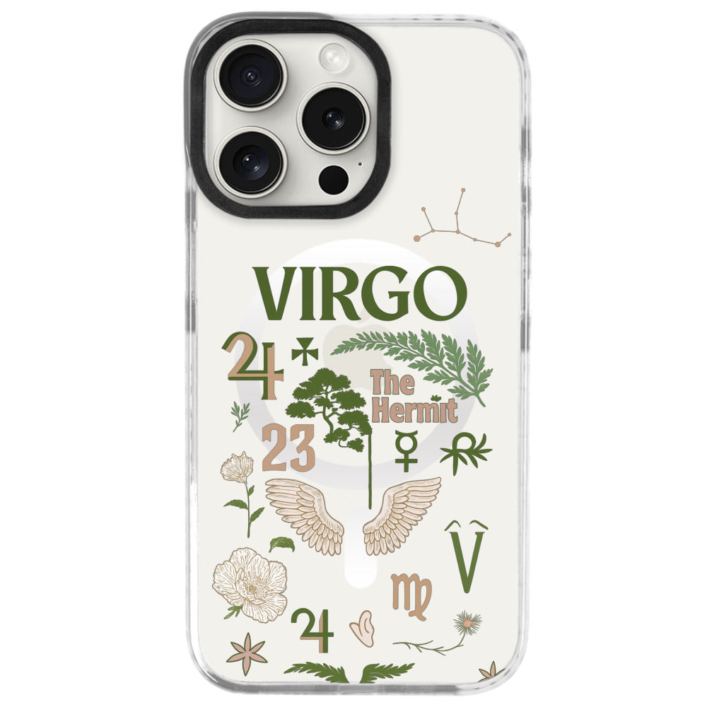 iPhone 16 Pro Başak Burcu The Emperor Telefon Kılıfı - Beyaz