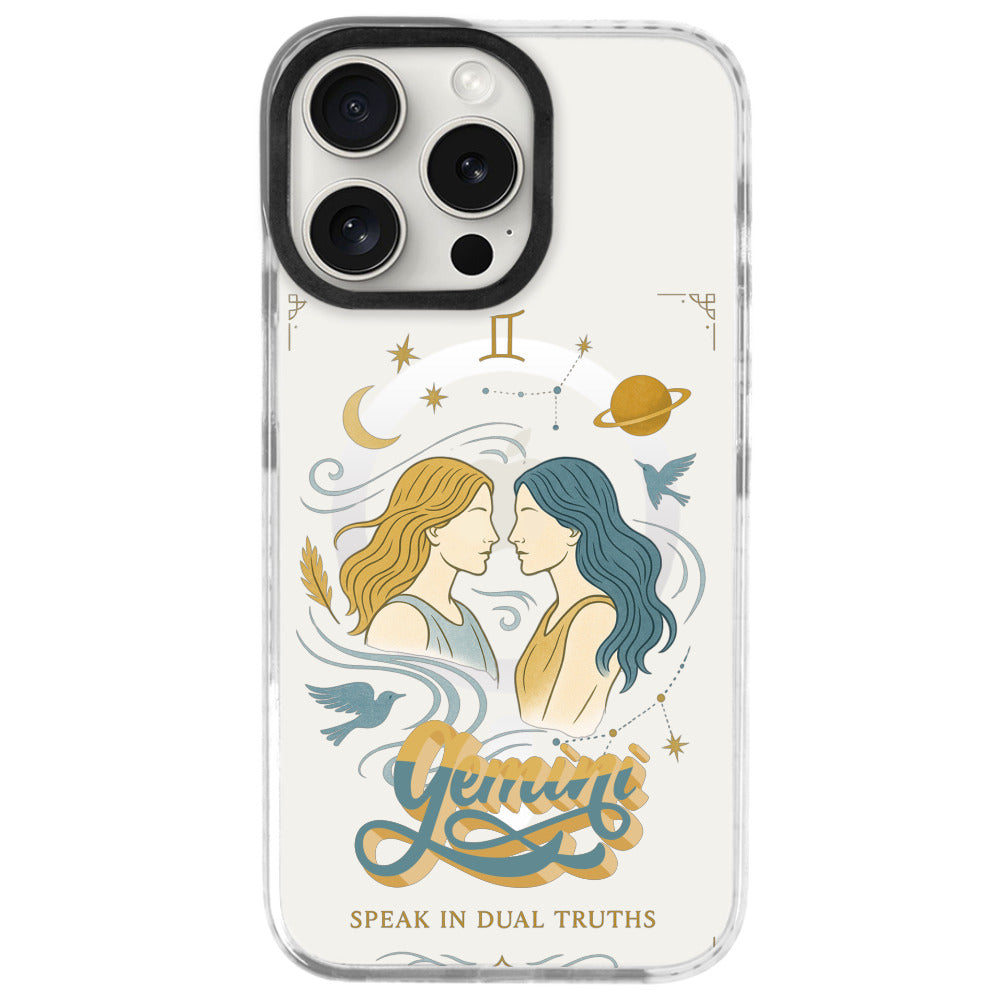 iPhone 16 Pro İkizler Burcu Way of Aries Telefon Kılıfı - Beyaz