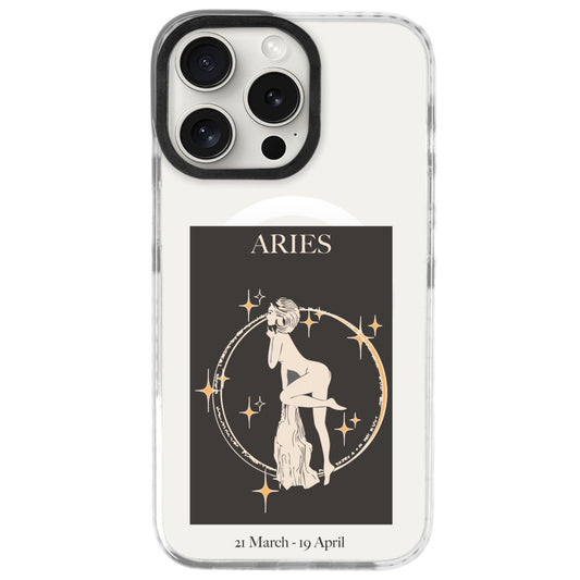 iPhone 16 Pro Koç Burcu History of Zodiac Telefon Kılıfı - Beyaz