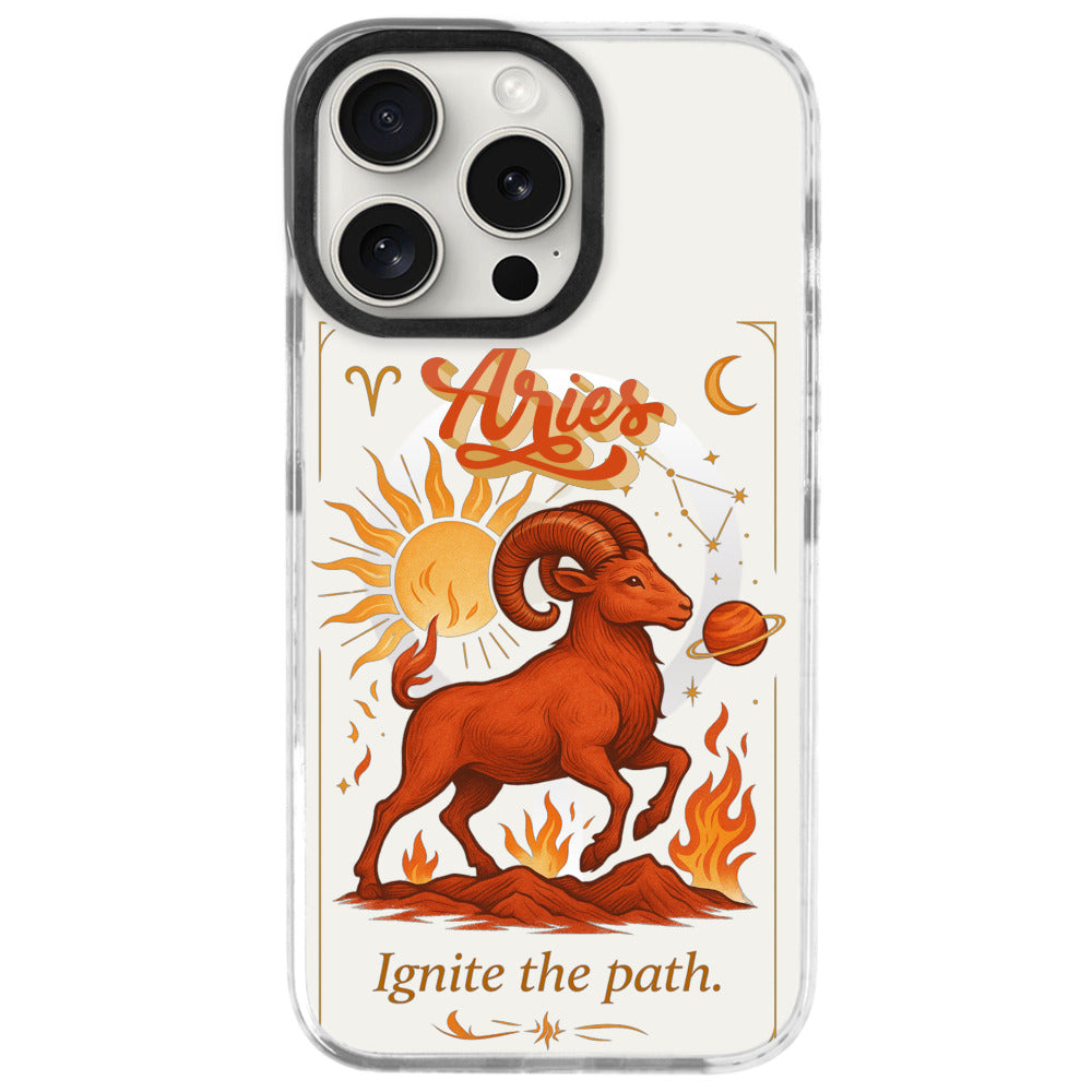 iPhone 16 Pro Koç Burcu Way of Aries Telefon Kılıfı - Beyaz