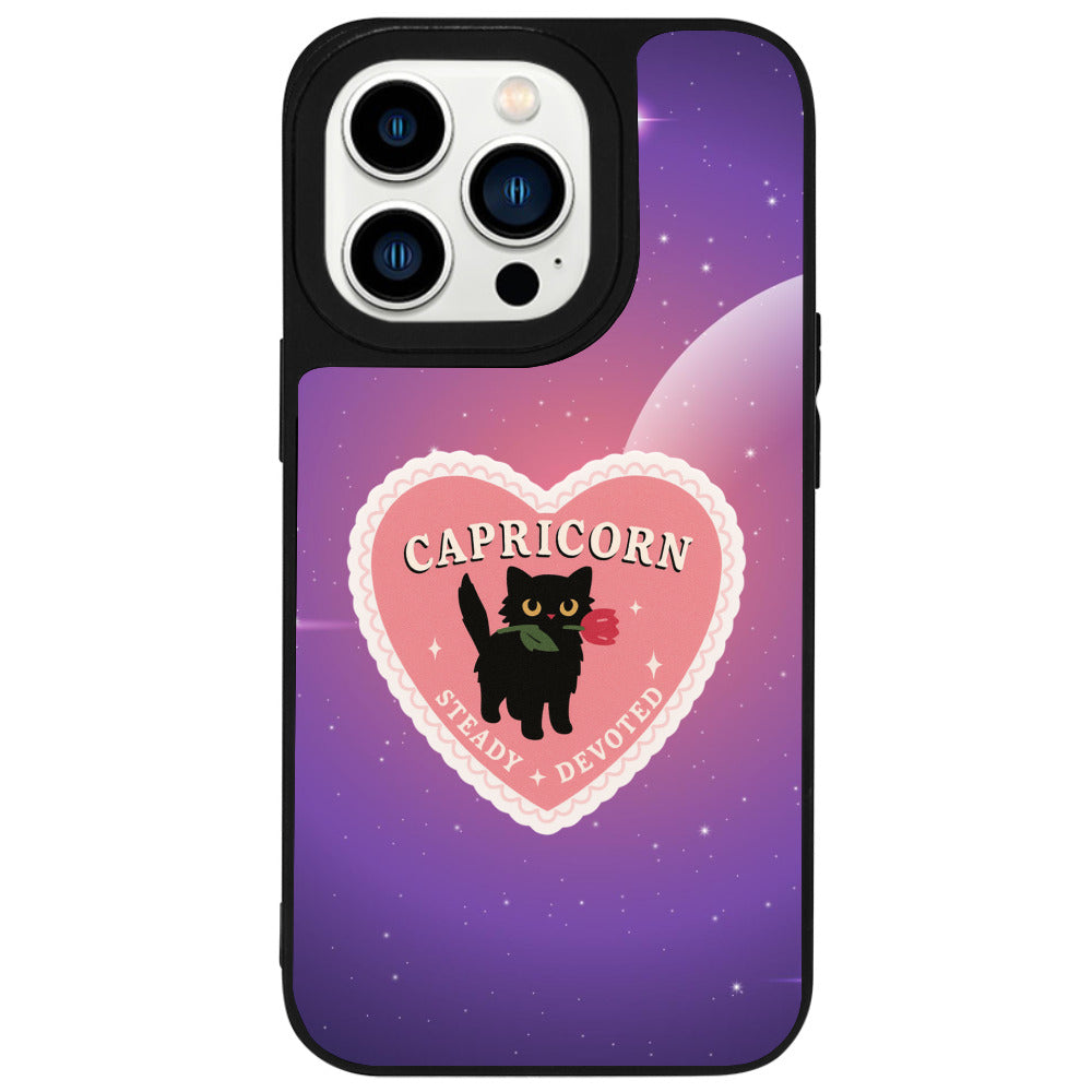 iPhone 16 Pro Max Oğlak Burcu Heart In Stars Telefon Kılıfı - Popsoketsiz