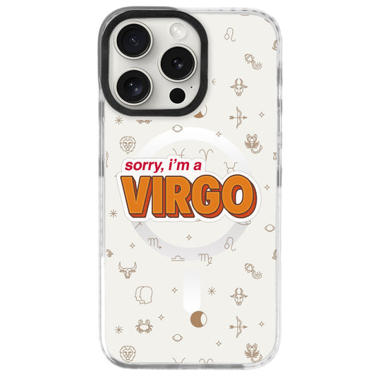 iPhone 16 Pro Max Başak Burcu Sorry Zodiac Telefon Kılıfı - Beyaz