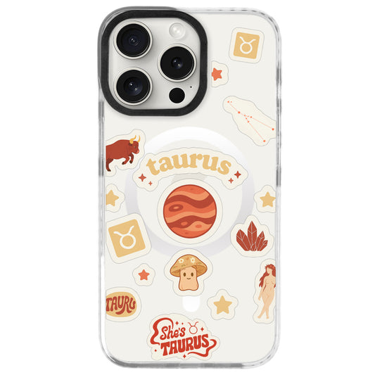 iPhone 16 Pro Max Boğa Burcu Sweet Rules Telefon Kılıfı - Beyaz