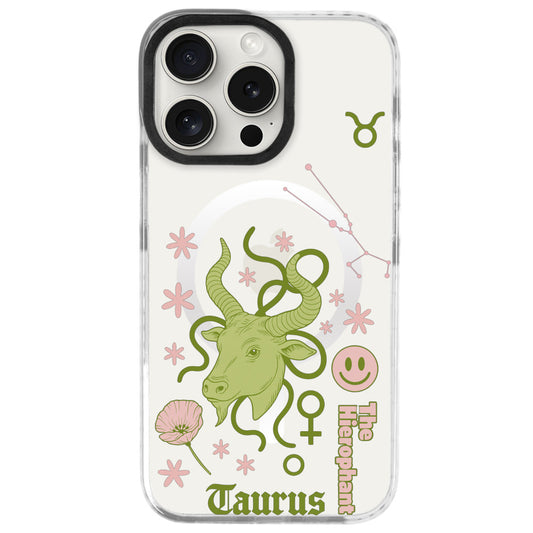 iPhone 16 Pro Max Boğa Burcu The Emperor Telefon Kılıfı - Beyaz