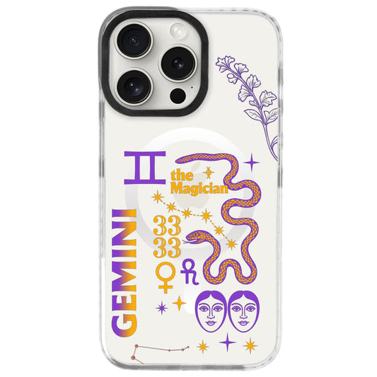 iPhone 16 Pro Max İkizler Burcu The Emperor Telefon Kılıfı - Beyaz