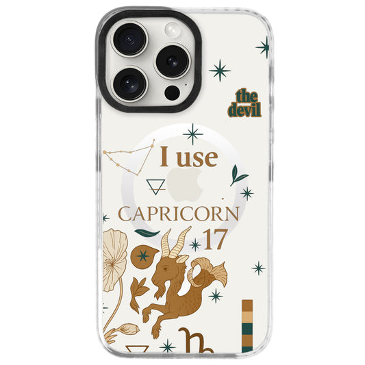 iPhone 16 Pro Max Oğlak Burcu The Emperor Telefon Kılıfı - Beyaz