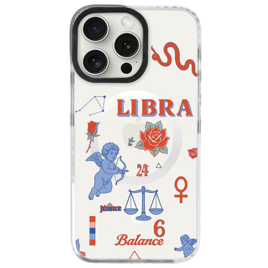 iPhone 16 Pro Max Terazi Burcu The Emperor Telefon Kılıfı - Beyaz