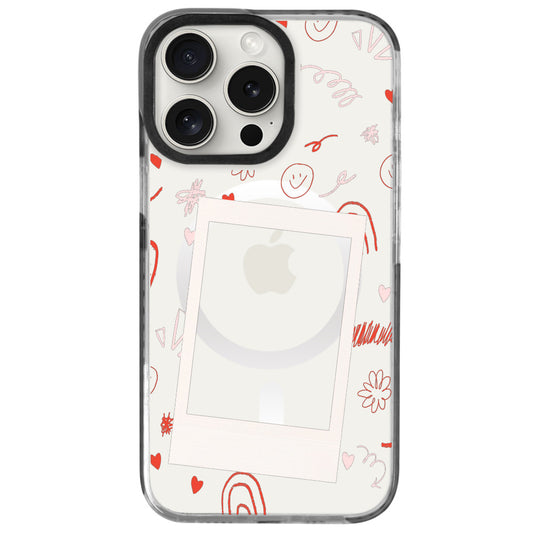 iPhone 16 Pro Max Smile Love Polaroid Telefon Kılıfı