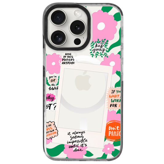 iPhone 16 Pro Max Dont Panic Polaroid Telefon Kılıfı