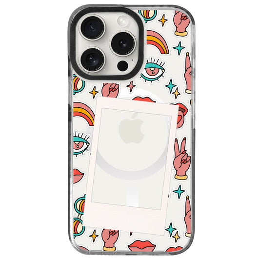 iPhone 16 Pro Max Peace Polaroid Telefon Kılıfı