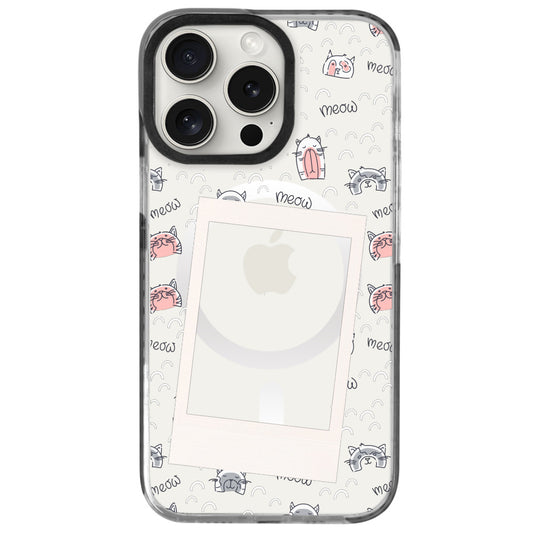 iPhone 16 Pro Sweet Cat Polaroid Telefon Kılıfı