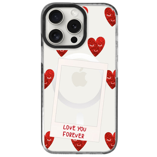 iPhone 16 Pro Love You Forever Polaroid Telefon Kılıfı