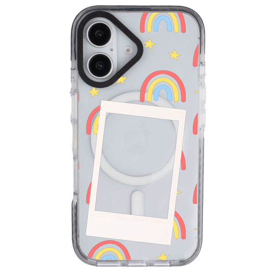 iPhone 16 Rainbow Star Polaroid Telefon Kılıfı