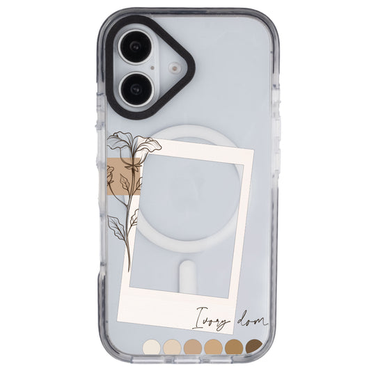 iPhone 16 Brown Tones Polaroid Telefon Kılıfı