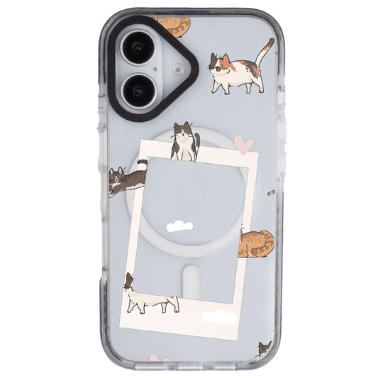 iPhone 16 Cats Polaroid Telefon Kılıfı
