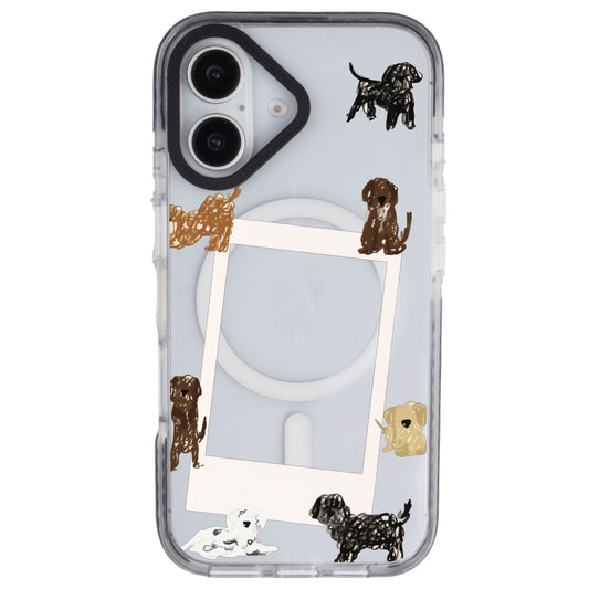 iPhone 16 Dogs Polaroid Telefon Kılıfı