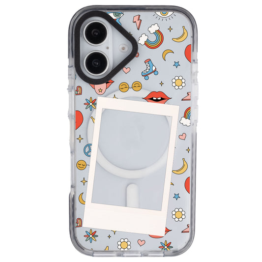 iPhone 16 Sleep Eyes Polaroid Telefon Kılıfı
