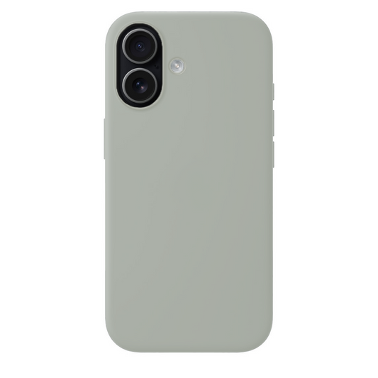 iPhone 17 Gizli Magsafeli Vegan Deri Telefon Kılıfı - Gri