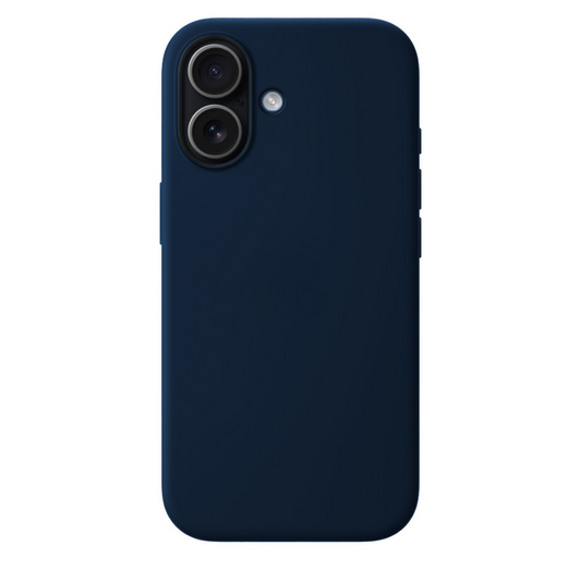iPhone 17 Gizli Magsafeli Vegan Deri Telefon Kılıfı - Lacivert