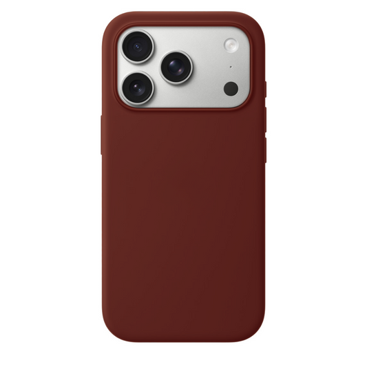 iPhone 17 Pro Gizli Magsafeli Vegan Deri Telefon Kılıfı - Kiremit
