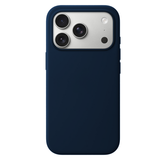 iPhone 17 Pro Gizli Magsafeli Vegan Deri Telefon Kılıfı - Lacivert