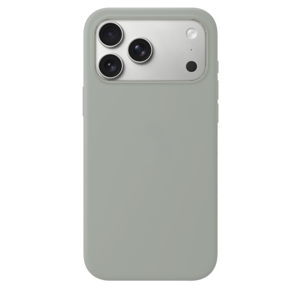 iPhone 17 Pro Max Gizli Magsafeli Vegan Deri Telefon Kılıfı - Gri
