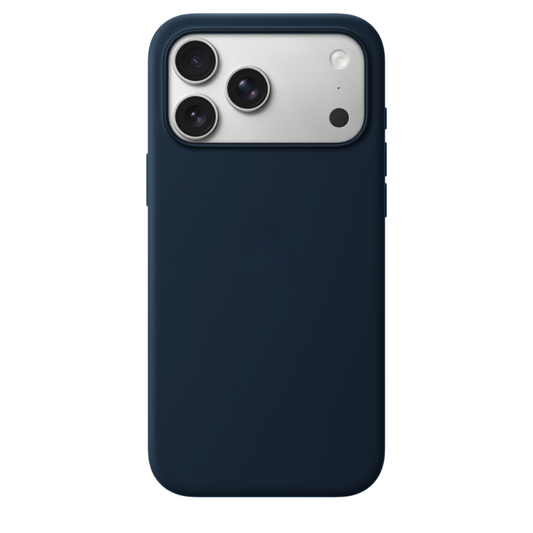iPhone 17 Pro Max Gizli Magsafeli Vegan Deri Telefon Kılıfı - Lacivert