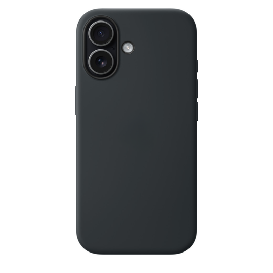 iPhone 17 Gizli Magsafeli Vegan Deri Telefon Kılıfı - Siyah
