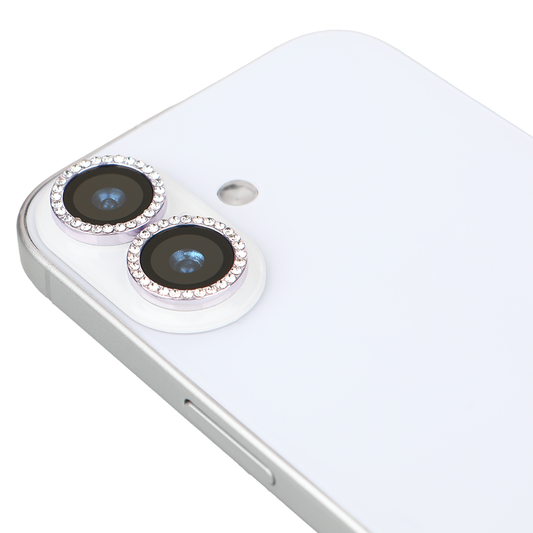 iPhone 17 Kamera Koruyucu Diamond Taşlı Purple