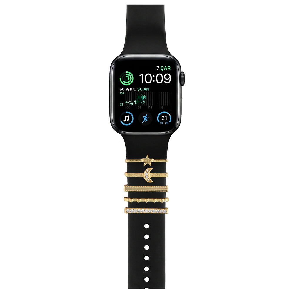 Apple Watch Charm Star Moon Kordon Aksesuarı