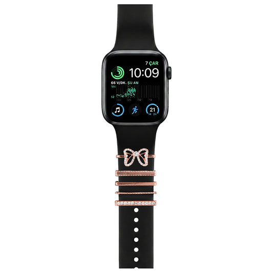 Apple Watch Charm Diamond Butterfly Kordon Aksesuarı