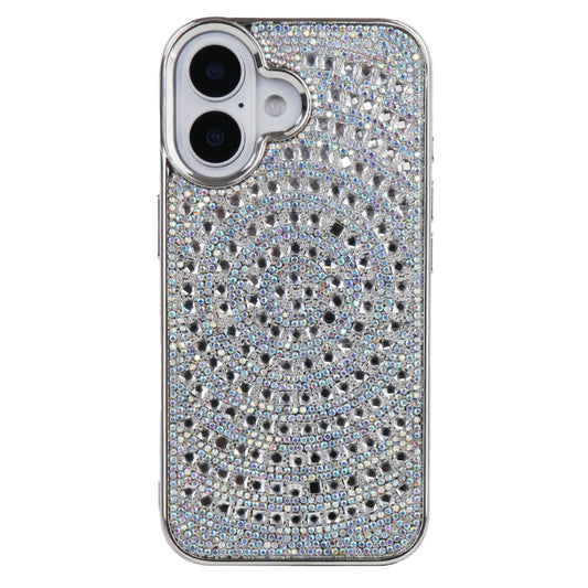 iPhone 16 Swarovski İşlemeli Telefon Kılıfı Gri