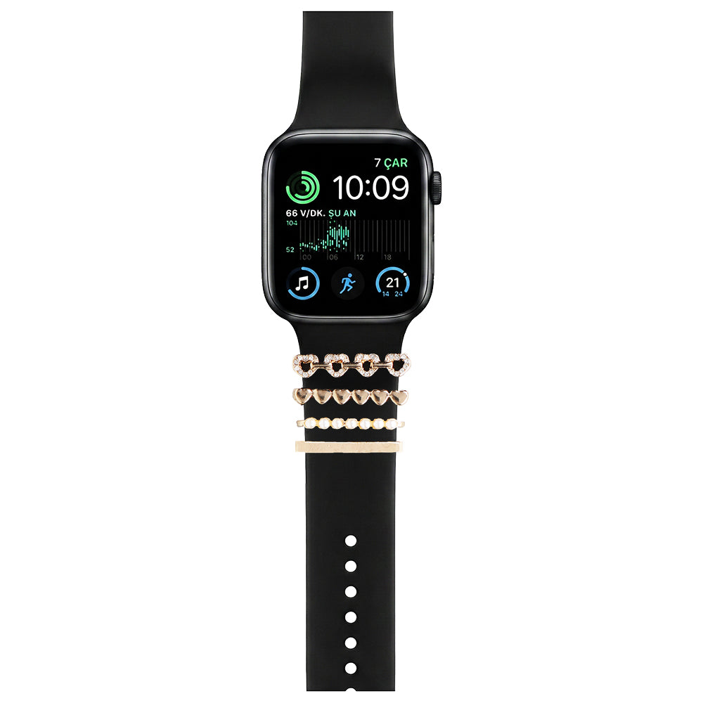 Apple Watch Charm Hearted Kordon Aksesuarı