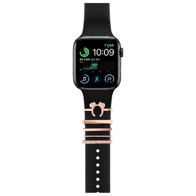 Apple Watch Charm Diamond Crown Kordon Aksesuarı