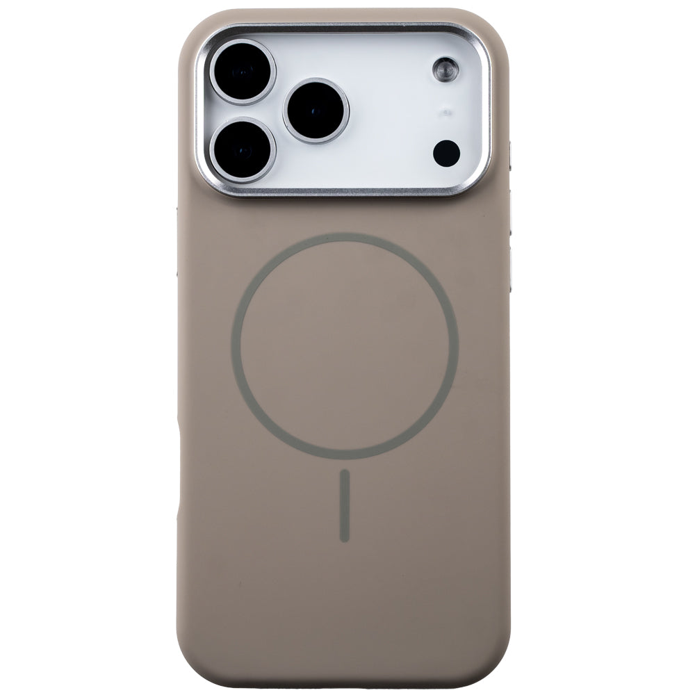 Apple iPhone 16 Pro Style Magsafe Telefon Kılıfı Kahve