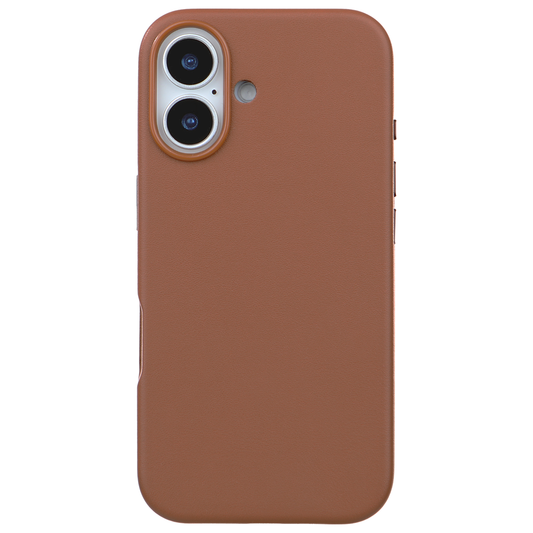 iPhone 16 Gizli Magsafeli Vegan Deri Telefon Kılıfı - Kiremit