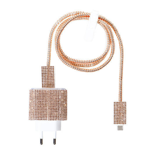 Şarj Başlığı ve Kablo Koruyucu 4 lü Set Altın Rengi