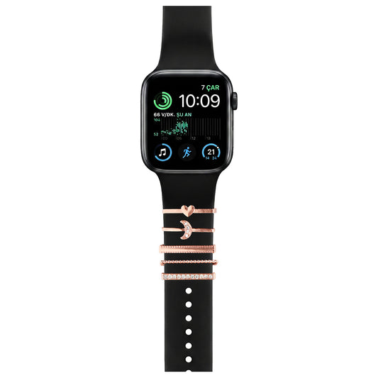Apple Watch Charm Heart Moon Kordon Aksesuarı