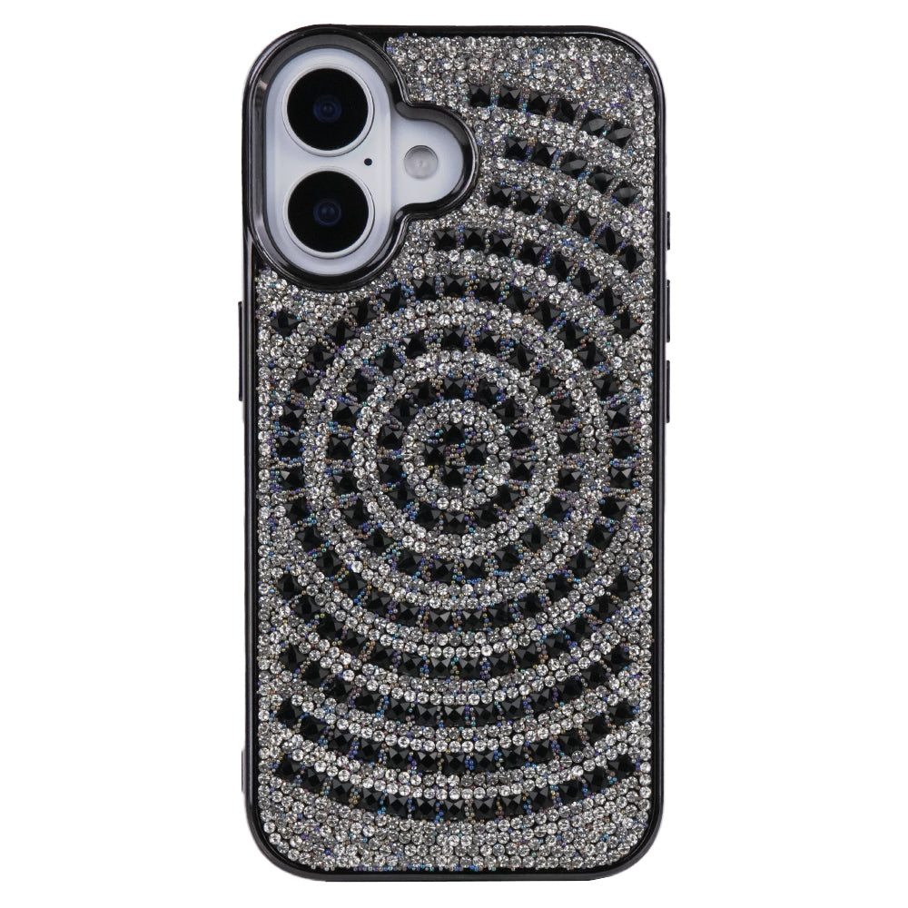 iPhone 16 Swarovski İşlemeli Telefon Kılıfı Siyah