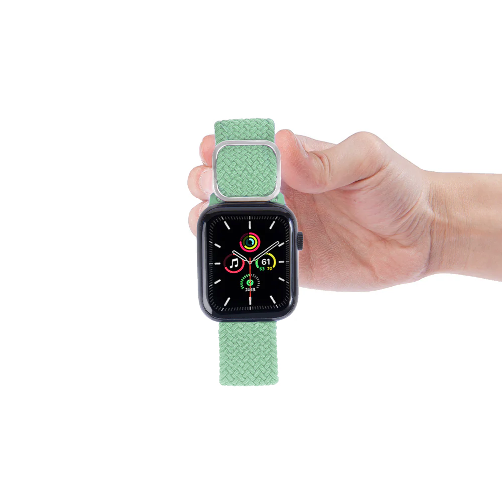 Apple Watch Örgülü Strap Braided Green Saat Kordonu