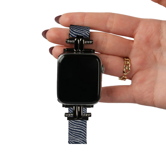 Apple Watch Taşlı Kadın Kordonu Stainless Steel Zebra