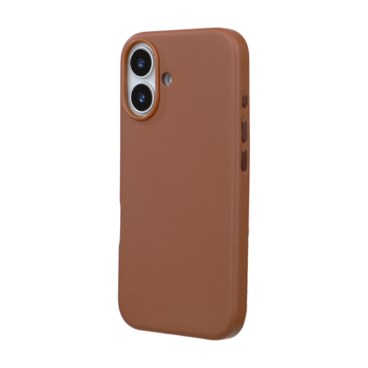 iPhone 16 Gizli Magsafeli Vegan Deri Telefon Kılıfı - Kiremit